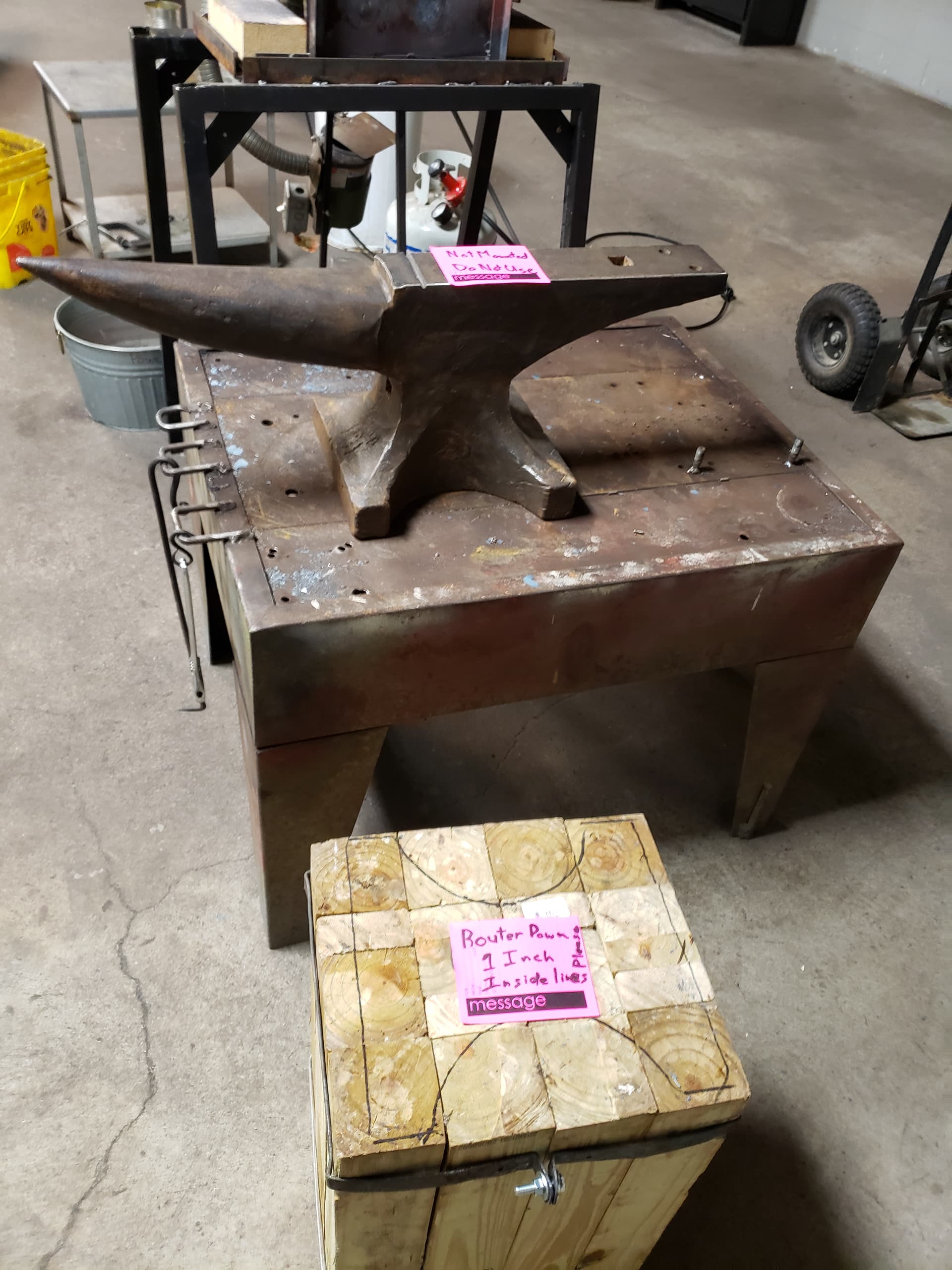 Anvil stand needs routing - Woodshop - Lansing Makers Network